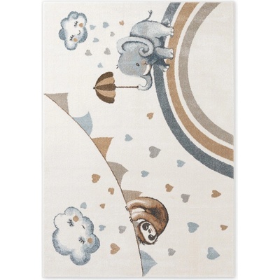 Villeroy & Boch Кремав детски килим 120x170 cm Walk like an Elephant Rainy Party - Villeroy&Boch (106306-120x170)
