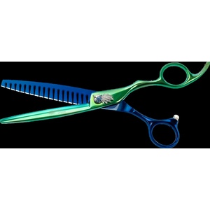 Kenchii Professional Peacock 18T - 18-зъбен чънкър за кучета, 7, 5 инча