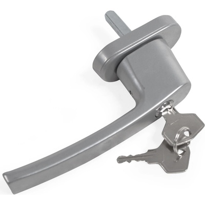 Tectake 400904 8 okenných klik uzamykateľných - strieborná