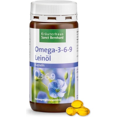 Sanct Bernhard Lněný olej Omega 3-6-9 500 mg 180 kapsúl