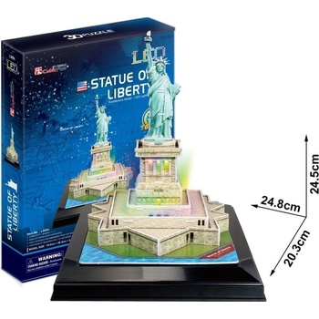 CubicFun 3D puzzle svítíví Socha Slobody 37 ks