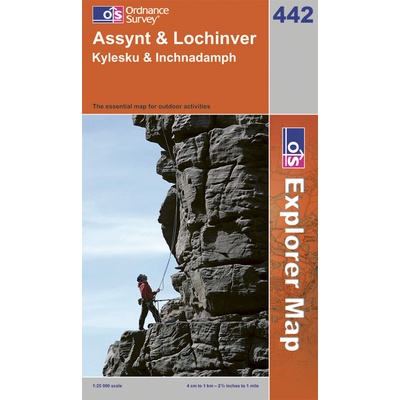 Assynt / Lochinver 1:25.000 turistická mapa OS #442