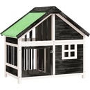 vidaXL Koterec pre psa sivý 96 x 60,5 x 87 cm