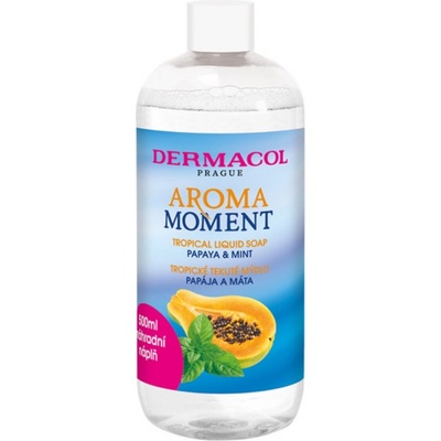 Dermacol náhradní náplň do tekutého mýdla na ruce Papája a máta Aroma Moment 500 ml