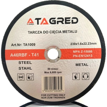 Tagred Kotúč na rezanie 230 x 22,2 x 1,6 mm TA1009