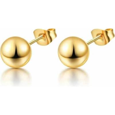 Šperky Nina Zlacené stříbrné náušnice Pecky 6 mm 925/1000 ns zlac 001
