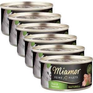 Miamor Feine Filets Naturell тонфиш и зеленчуци 6 x 80 г