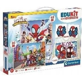 Clementoni Комплект игра/пъзел, Clementoni, Spidey, memo, 6 кубчета, многоцветни (GXP-918679) (GXP-918679)