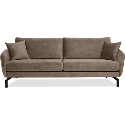 Scandic Кафяво-бежов кадифен диван 230 cm Magic - Scandic (16547SN-mouse)