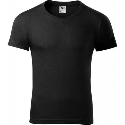 MALFINI Malfini slim fit v-neck 146 / Мъжка тениска с v-образно деколте - черна xl (1460116)