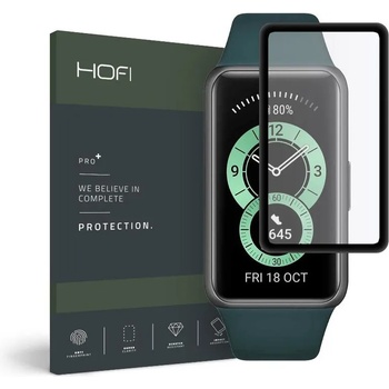Image 1 of Hofi Хибридно стъкло за смарт часовник Huawei Band 6 от Hofi Hybrid Glass - с черна рамка (6216990212543) - 1005/50