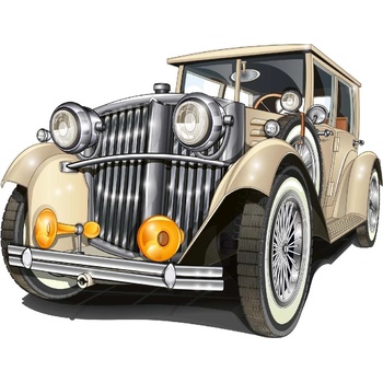 DIMEX ART s. r. o Флизелинов фототапет ретро бежова кола 375 x 250 см