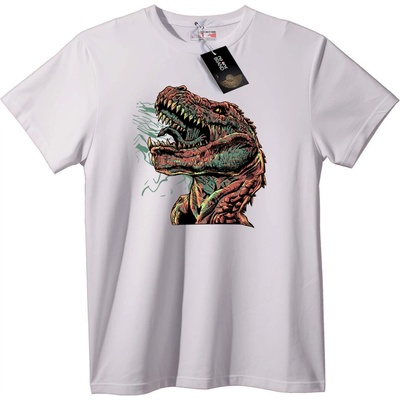 NOONEBRAND Тениска Динозавърска сила - M, White