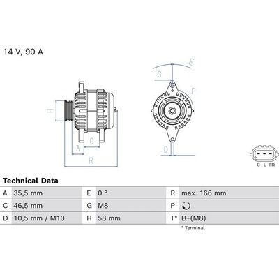 BOSCH 0 986 085 660 generátor (0986085660)