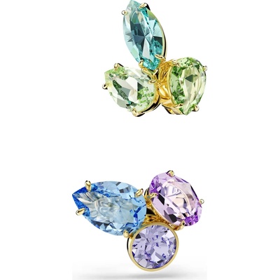 Swarovski Pozlátené záušnice s farebnými Swarovski kryštálmi Gema 5741585