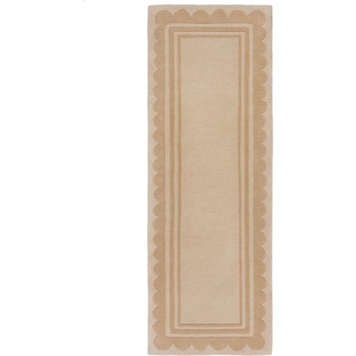 Flair Rugs Ръчно изработена вълнена пътека естествена 80x230 cm Lois Scallop - Flair Rugs (503119373867)