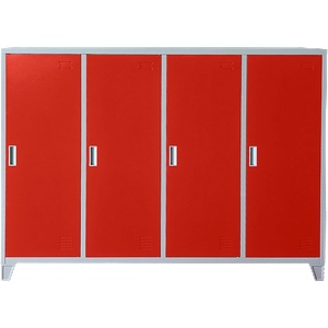 Carmen Метален шкаф Carmen CR-1605-4 JZ - Сив / червен (3580180_3) - xmall
