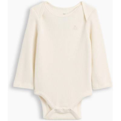 GAP Baby body s vaflovým vzorom Brannan Bear Biela
