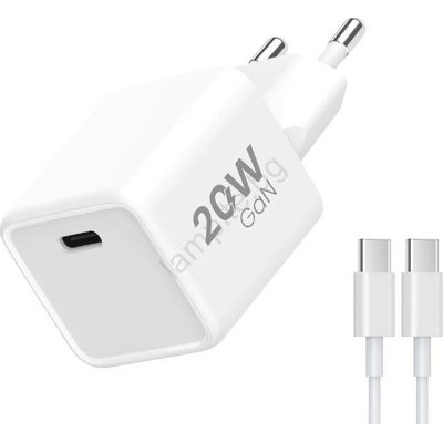 WINNER GROUP-WG Winner Group- Адаптер за бързо зареждане 1xUSB-C PD 20W + USB кабел USB-C / USB-C 1m (WN0060)