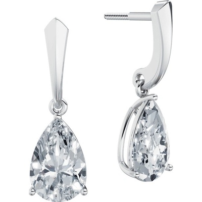 DF dámske náušnice 6426, bílé zlato s laboratorními diamanty o celkové váze 4.00 ct VS1/F