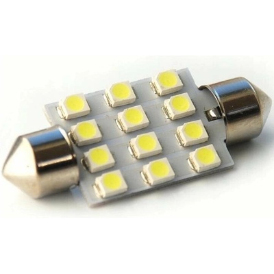 Rabel 24V 39 mm 12 smd 2835 C5W C10W C15W SV8,5 bílá