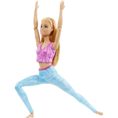 Barbie Кукла Barbie Made to Move - С руса коса, розов топ и сини панталони (HRH27)