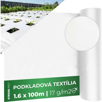 Strend Pro Garden B4405 Netkaná textília 1,6 x 100 m 17 g/m² rolka biela