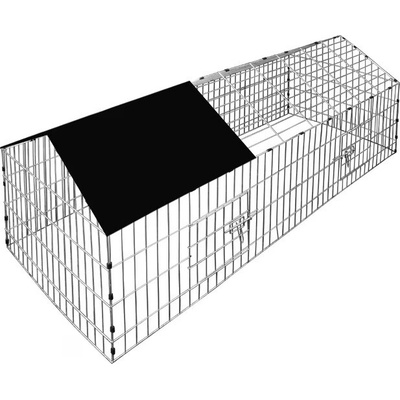 InternetovaZahrada 180 x 75 x 75 cm čierna strieška