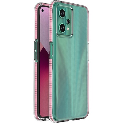 Hurtel Silikonový kryt s pružinovým krytem pro Realme 9 Pro s rámečkem, světle růžový