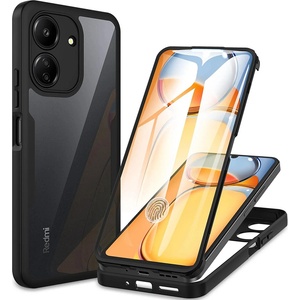 Techsuit Калъф за Xiaomi Redmi 13C 4G 4G / Poco C65 + калъф - ColorVerse 360 Series - черен