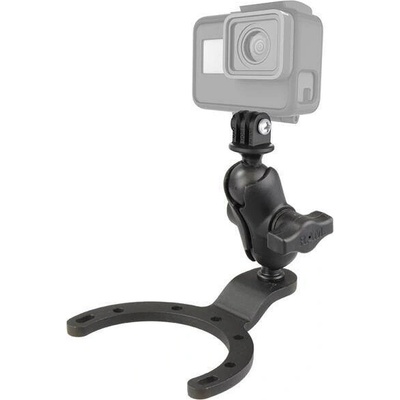 RAM MOUNTS RAM® sestava - základna na víčko nádrže s krátkým ramenem a zákl.pro uchycení kamery GoPro®