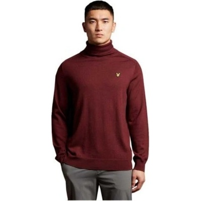 Lyle and Scott Rollneck pánsky golfový sveter vínová