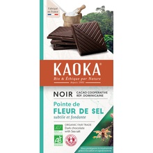 Kaoka Bio Čokoláda hořká Fleur de sel 100 g