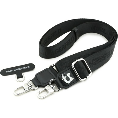 Karl Lagerfeld Universal Crossbody popruh Choupette Patch - černá – Zboží Živě
