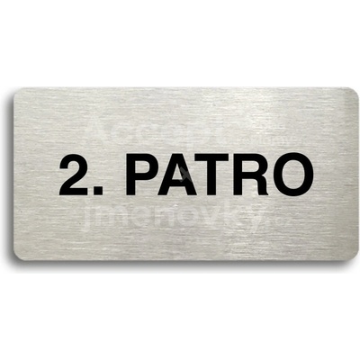ACCEPT Piktogram 2. PATRO - stříbrná tabulka - černý tisk bez rámečku