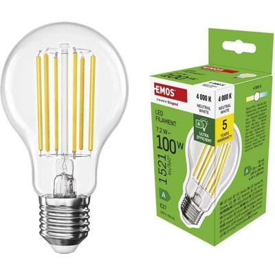 Emos LED žárovka Filament A60 A CLASS E27 7,2 W 100 W 1521 lm neutrální bílá