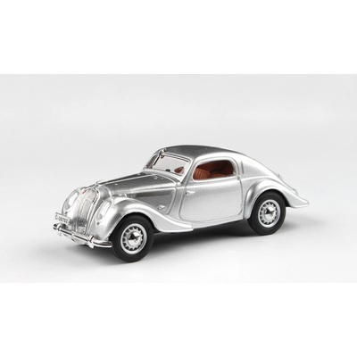 Abrex ŠKODA POPULAR SPORT MONTE CARLO 1937 Stříbrná Metalíza 1:43