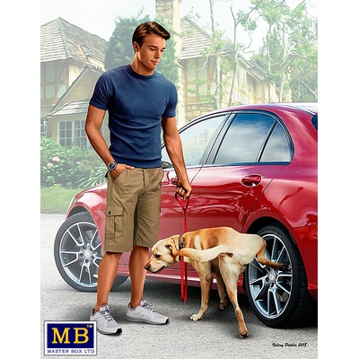 Master Box MASTER BOX LTD Bart and Radley dog . What he really thinks 1:24