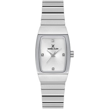 Daniel Klein DK. 1.14191-1 - дамски часовник, кварцов, 21.5x34 mm, сребрист, кристали