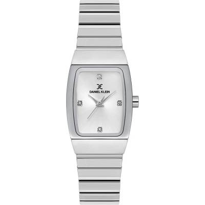 Daniel Klein DK. 1.14191-1 - дамски часовник, кварцов, 21.5x34 mm, сребрист, кристали