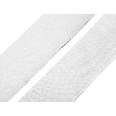Suchý zip háček + plyš samolepicí šíře 50 mm - bílá Varianta: bílá, Balení: 1 m