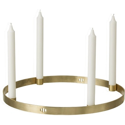 ferm LIVING Свещник Circle месинг 38 см (5722)