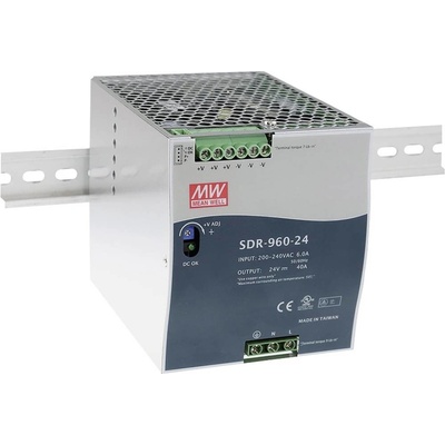 MEAN WELL SDR-960-24 síťový zdroj na DIN lištu 24 V/DC 40 A 960 W Počet výstupů:1 x Obsah 1 ks