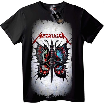 NOONEBRAND Metallica Пеперуда Тениска - L, Black
