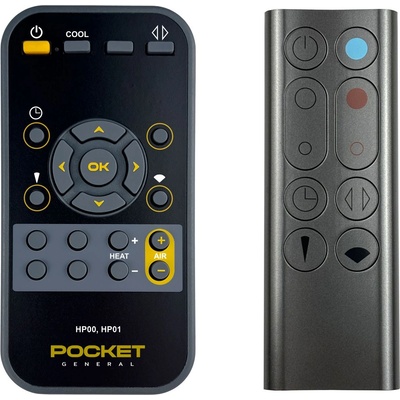 General DYSON HP00, HP01, 967197-13 Silver - дистанционно управление дубликат МАГНИТНО (HP00, HP01, 967197-13 Silver)