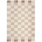 Flair Rugs Ръчно изработен килим със смес от вълна в кремав и естествен цвят 200x300 cm Eric Checkboard - Flair Rugs (503119377753)