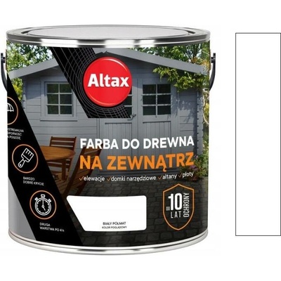 Altax Barva na venkovní dřevo 2,5L bílá polomatná