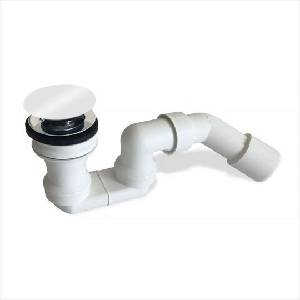 Villeroy & Boch - Комплект за отводняване на вана, Push-Open, алпийско бяло U90952001 (U90952001)