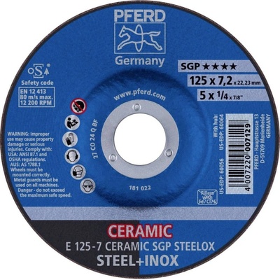Pferd brúsny kotúč lomený 125 x 22.23 mm 62212300 10 ks