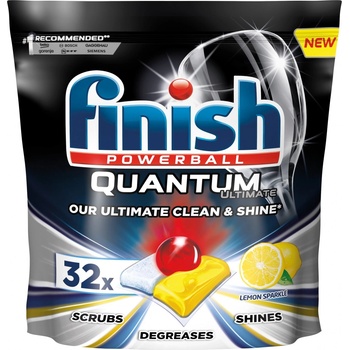 Finish Quantum Ultimate Lemon Sparkle kapsle do myčky nádobí 32 ks